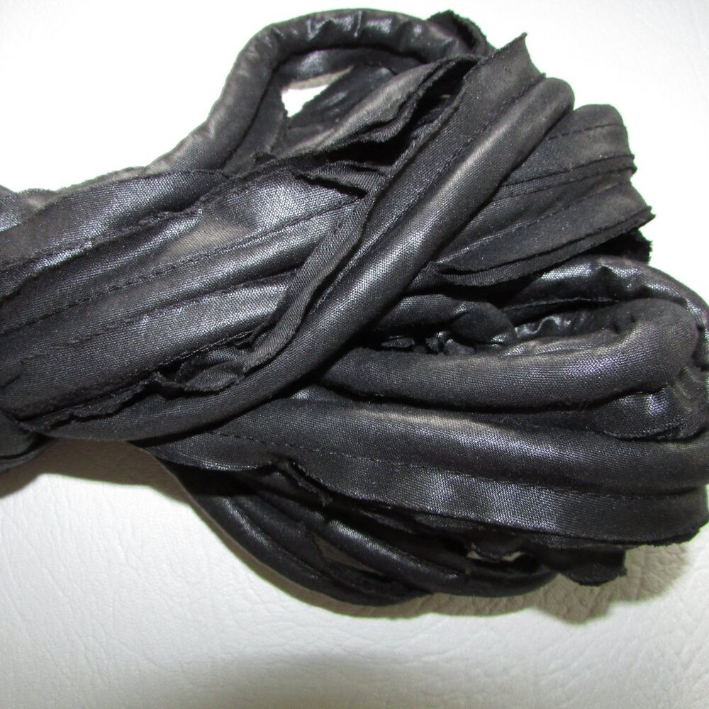 Black Cotton Sateen 1/2" Decorative Piping - Home Decor